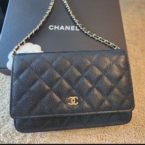 Chanel Woc Black Caviar Leather With Gold Hardware 100% Authentic